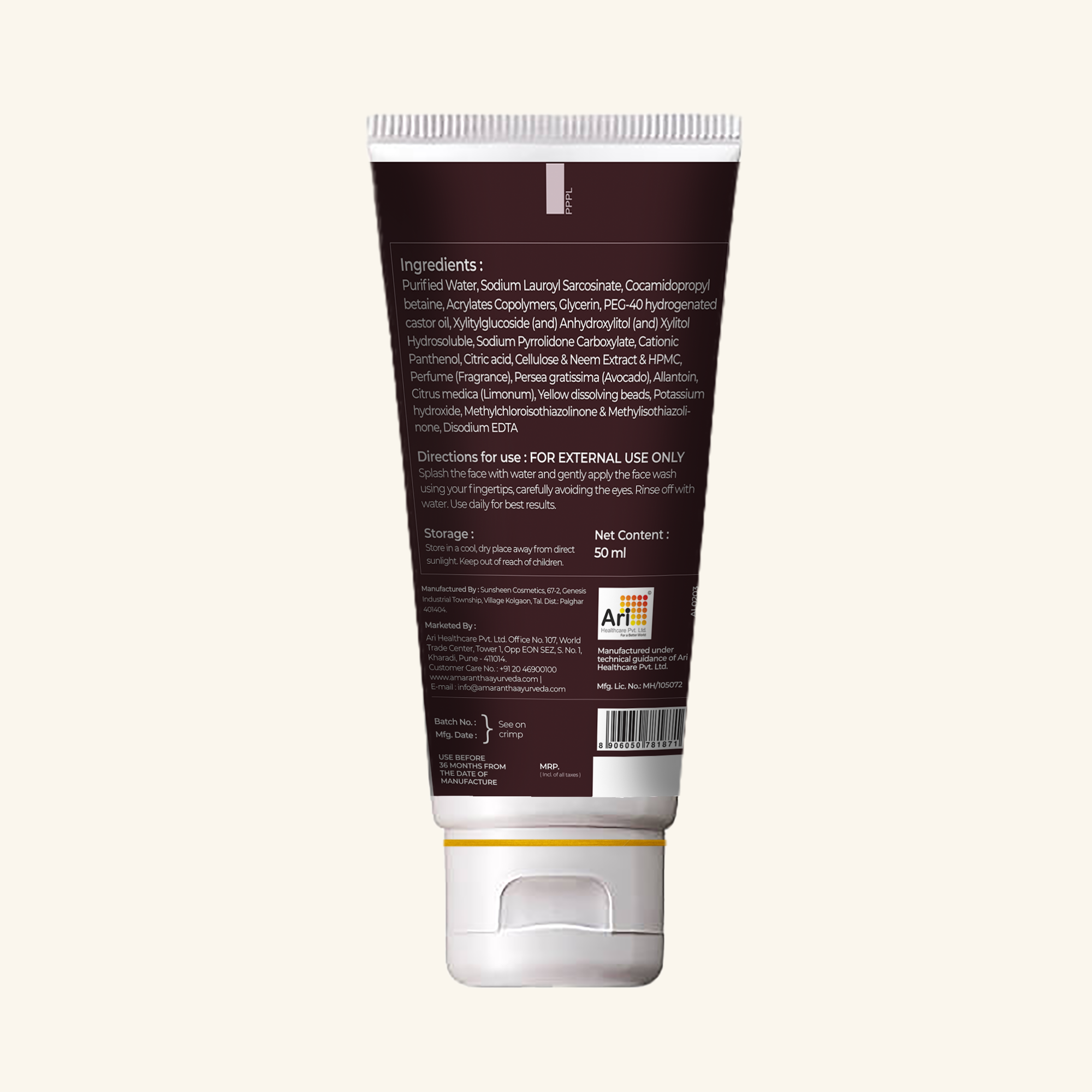 Amarantha Avocado & Lemon Face Wash